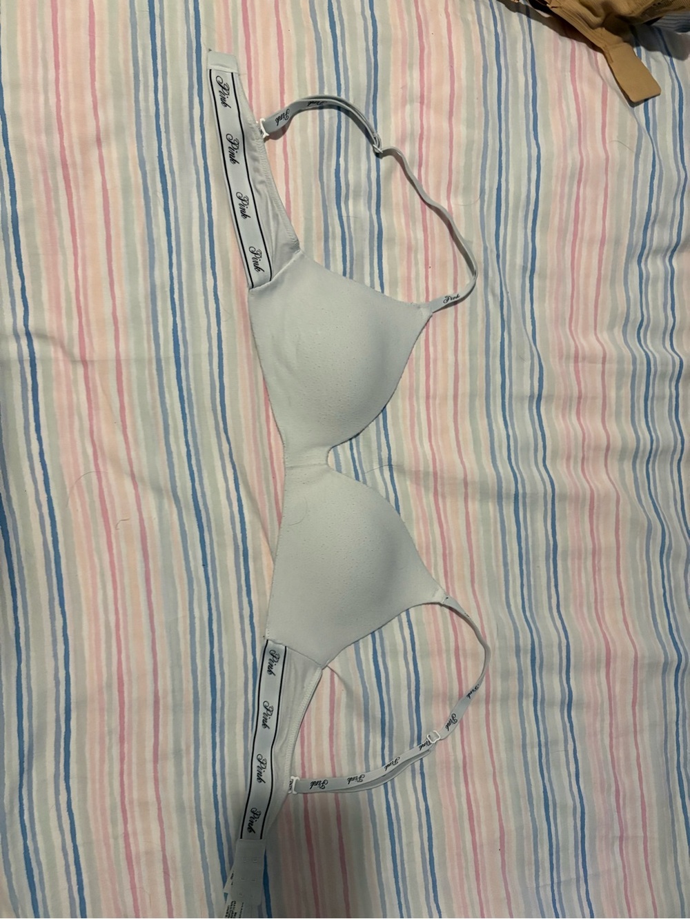Victoria secret pink white wireless bra